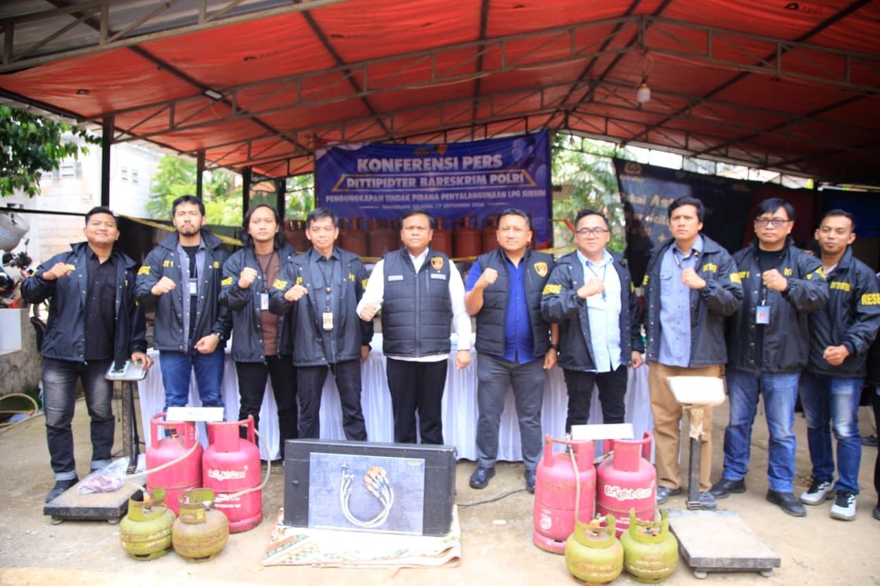 Bareskrim Bongkar Penyelewengan LPG 3 Kg di Tangerang. (Foto: Bareskrim Polri)